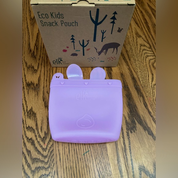 🫎Elk&Friends🐿️resealable/reusable 8ozsilicone snack pouch dishwasher safe🌿NEW🌿 - Picture 1 of 9